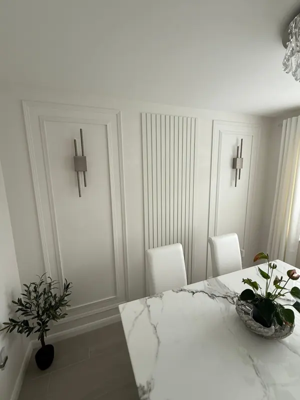 Dining room decorative wall panelling
